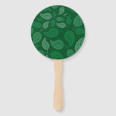 Groene bladeren handwaaier (Achterkant)