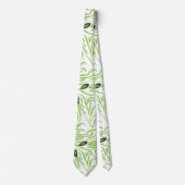 Groene Bladeren Herfst Bruiloften Stropdas (Voorkant)