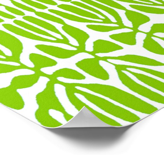 Groene bladeren, Homage Matisse Poster (Hoek)