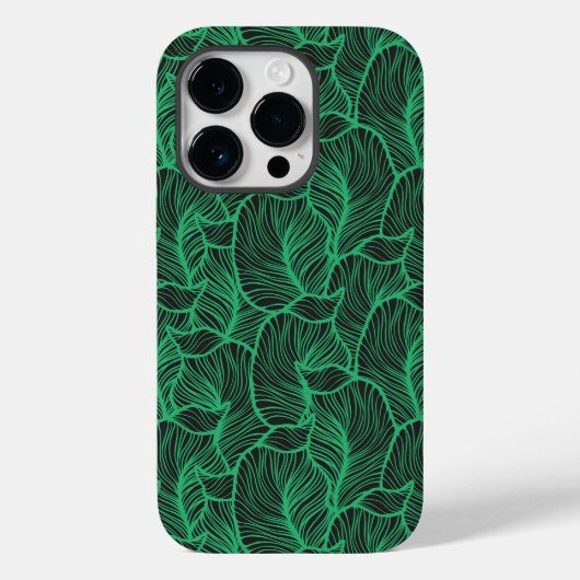 groene bladeren illustratie patroon Case-Mate iPhone case (Achterkant)