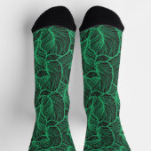 groene bladeren illustratie patroon  sokken (Top)