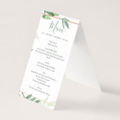 Groene bladeren in de receptietabel kaart (Voorkant)