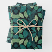 Groene bladeren inpakpapier vel (In situ)