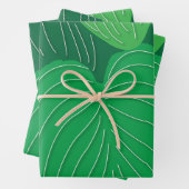 Groene bladeren inpakpapier vel (In situ)