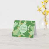  groene bladeren kaart (Gele Bloem)