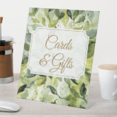 Groene bladeren Kaarten en geschenken Botanisch Reclamebord Met Voetstuk (Insitu)