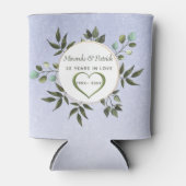 Groene bladeren krans blikjeskoeler (Voorkant)