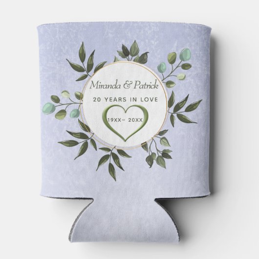 Groene bladeren krans blikjeskoeler (Achterkant)