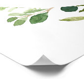 Groene Bladeren Krans Bruiloft Welkom Bord Poster (Hoek)