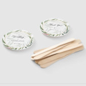 Groene bladeren krans bruiloft welkom handwaaier (Niet-gemonteerd)