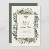GROENE BLADEREN KRANS VERJAARDAG KAART (Voorkant / Achterkant)