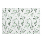 Groene bladeren kussensloop (Achterkant)