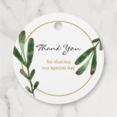 Groene bladeren Laat liefde groeien Bruiloft Dank  Bedankjes Labels (Achterkant)