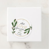 Groene bladeren Laat liefde sprankelen bruiloft da Bedankjes Labels (In situ)