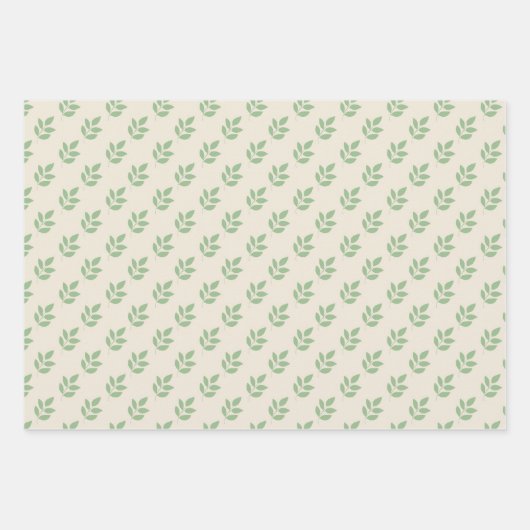Groene bladeren Leaf Inpakpapier Vel (Voorkant)