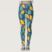 Groene bladeren leggings (Voorkant)