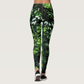 Groene bladeren leggings (Achterkant)