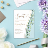 Groene bladeren loof zoet zestien 16 verjaardag acryl uitnodigingen (Insitu (Huwelijk))