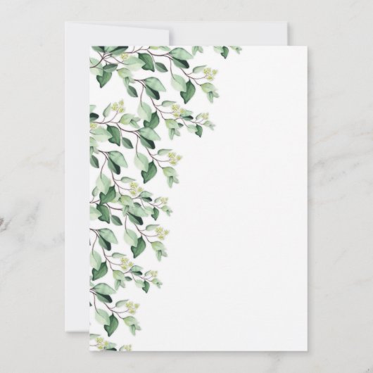 Groene bladeren loof zoet zestien 16 verjaardag kaart (Achterkant)