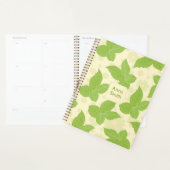 groene bladeren met Daisies Bloemenpatroon Planner (Display)