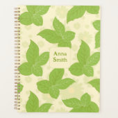 groene bladeren met Daisies Bloemenpatroon Planner (Voorkant)