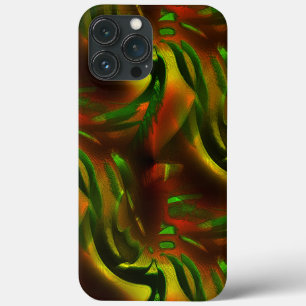 Groene bladeren met een uitsnijdende stijl met dig Case-Mate iPhone case