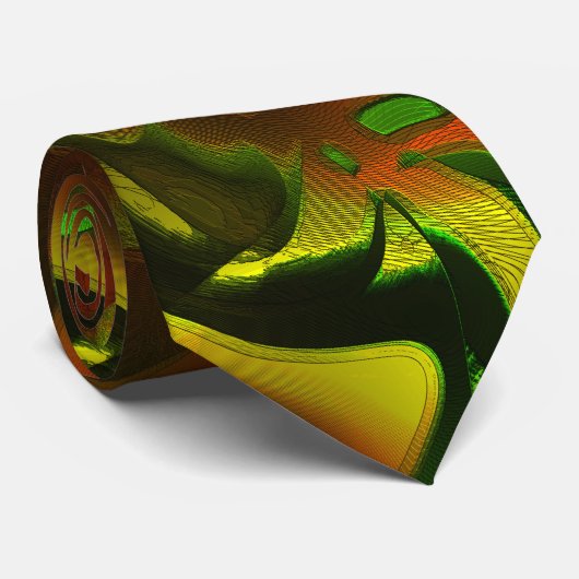 Groene bladeren met een uitsnijdende stijl met dig stropdas (Opgerold)