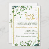 groene bladeren met gouden rand kaart (Voorkant / Achterkant)