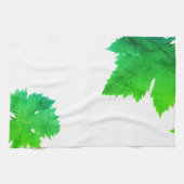 Groene bladeren met groene druiven theedoek (Horizontaal)
