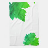 Groene bladeren met groene druiven theedoek (Verticaal)