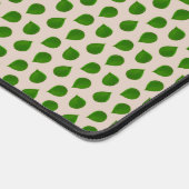 Groene bladeren met Jade Tree op beige Bureaumat (Hoek)