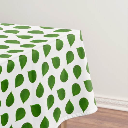 Groene bladeren met Jade Tree op wit Tafelkleed (Voorbeeld)