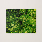 Groene bladeren, met patroon legpuzzel (Horizontaal)