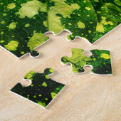 Groene bladeren, met patroon legpuzzel (Zijkant)