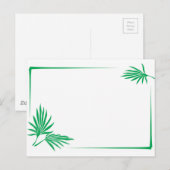 Groene bladeren met rand briefkaart (Voorkant / Achterkant)