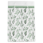 Groene bladeren middel grote cadeautas (Voorkant)