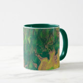 Groene bladeren mok (Voorkant rechts)