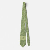 Groene bladeren Monogram Stropdas cadeau voor papa