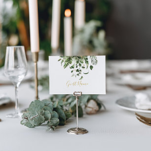 Groene bladeren naam plaatkaart kaart