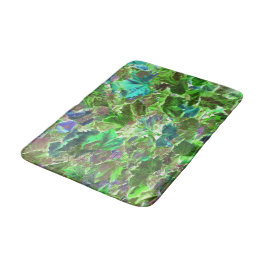 Groene Bladeren Natuur Patroon Badmat