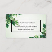 groene bladeren | Natuur | Planten Visitekaartje (Achterkant)