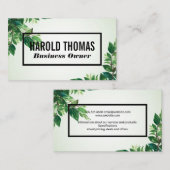 groene bladeren | Natuur | Planten Visitekaartje (Voorkant / Achterkant)