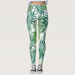 Groene bladeren Oerwoud stijl Leggings