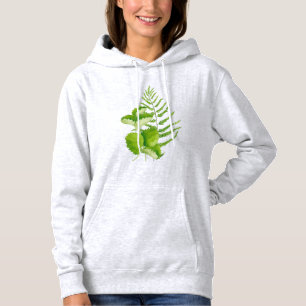 Groene bladeren op een hoodie
