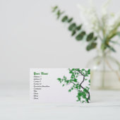 Groene bladeren op Gold Professional-Visitekaartje Visitekaartje (Staand voorkant)