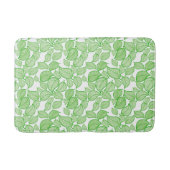 Groene bladeren op White Bath Mat (Voorkant)