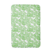 Groene bladeren op White Bath Mat (Voorkant Verticaal)