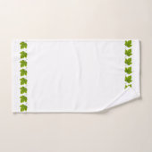 Groene bladeren op wit bad handdoek (Handdoek)