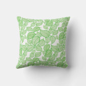 Groene bladeren op wit Sierkussen (Achterkant)