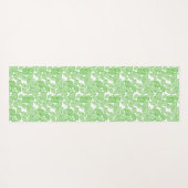Groene bladeren op wit yogamat (Achterkant (horizontaal))